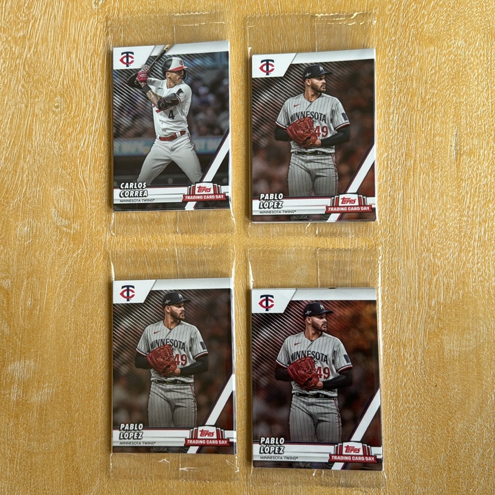 MN Twins Baseball Card Packs - Lot of 4